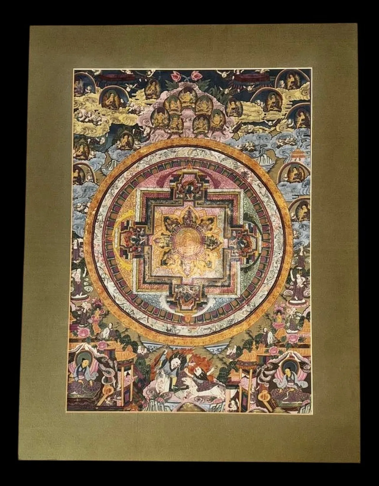 Mandala tibetano Thangka, XIX secolo 12