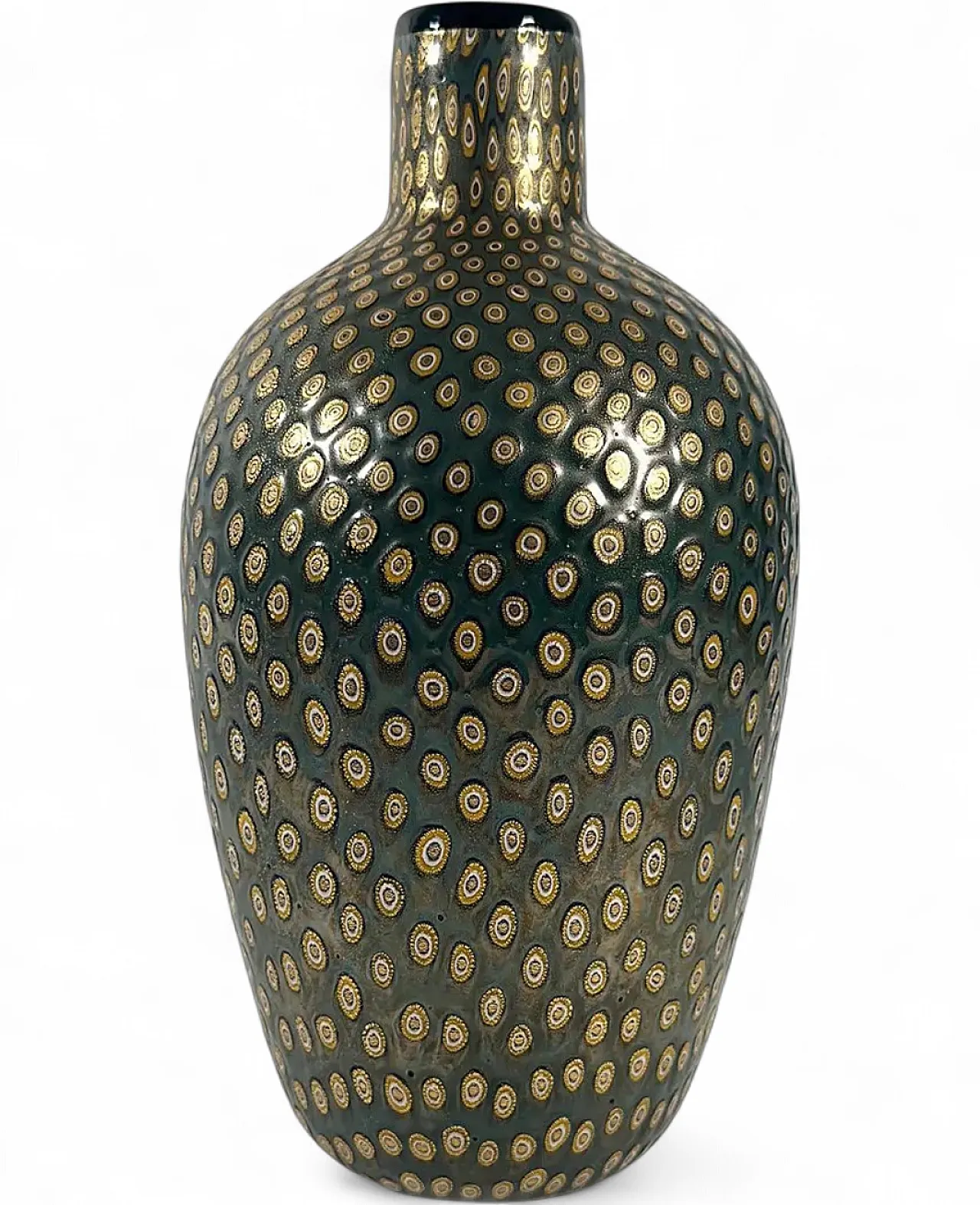 Murrine Peacock Eyes Vase by Adriano Dalla Valentina, 20th century 4