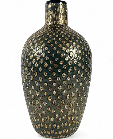 Vaso Murrine Occhi di Pavone di Adriano Dalla Valentina, fine '900