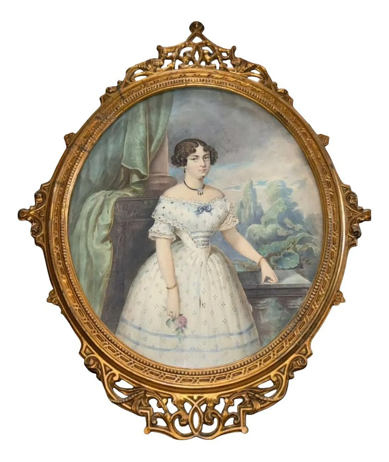 Ritratto di giovane donna, firmato Eduard Ender, 19th century 1