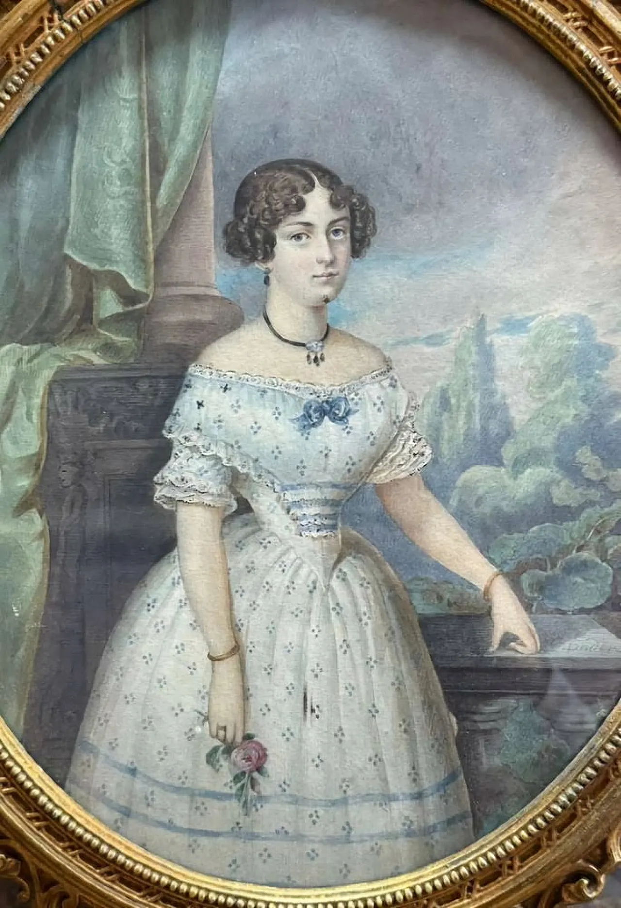 Ritratto di giovane donna, firmato Eduard Ender, 19th century 4