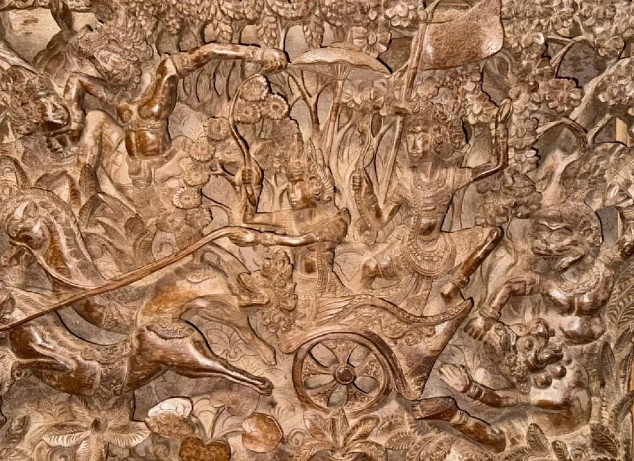 Indonesian artist, Ramayana relief Bali, 19th century 8