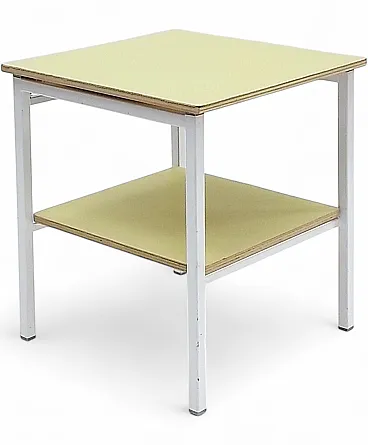 Minimalist Step table Stool in yellow, 1980s