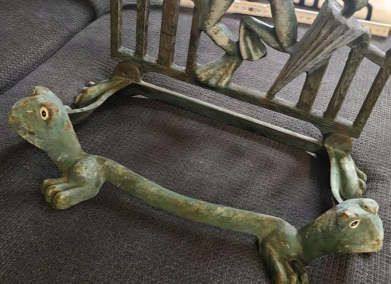 Umbrella stand with frog motif, early 20th century 4