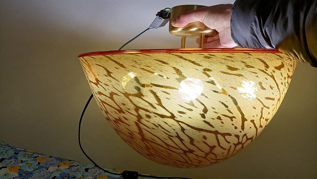 La Murrina 5-light amber cup chandelier, 20th century 2