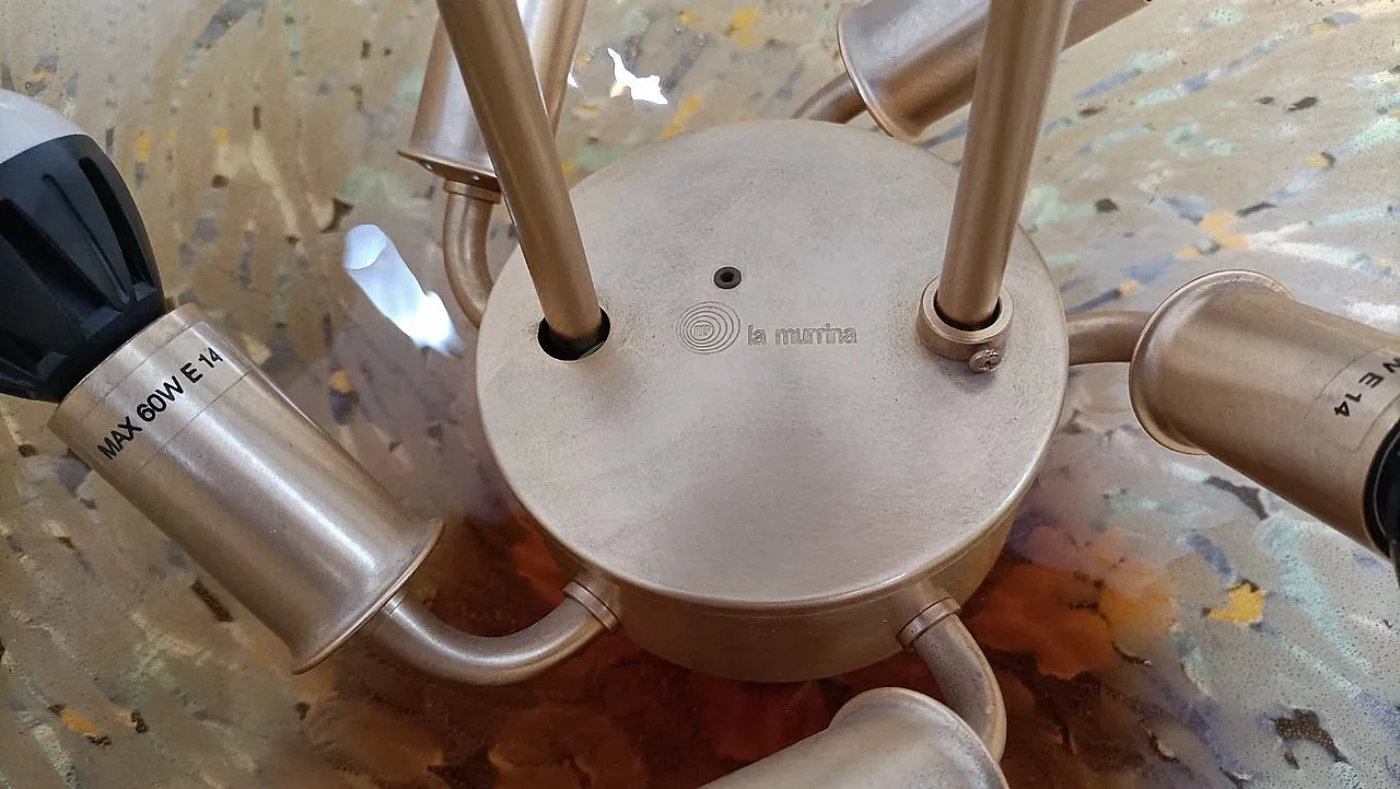 La Murrina 5-light amber cup chandelier, 20th century 4