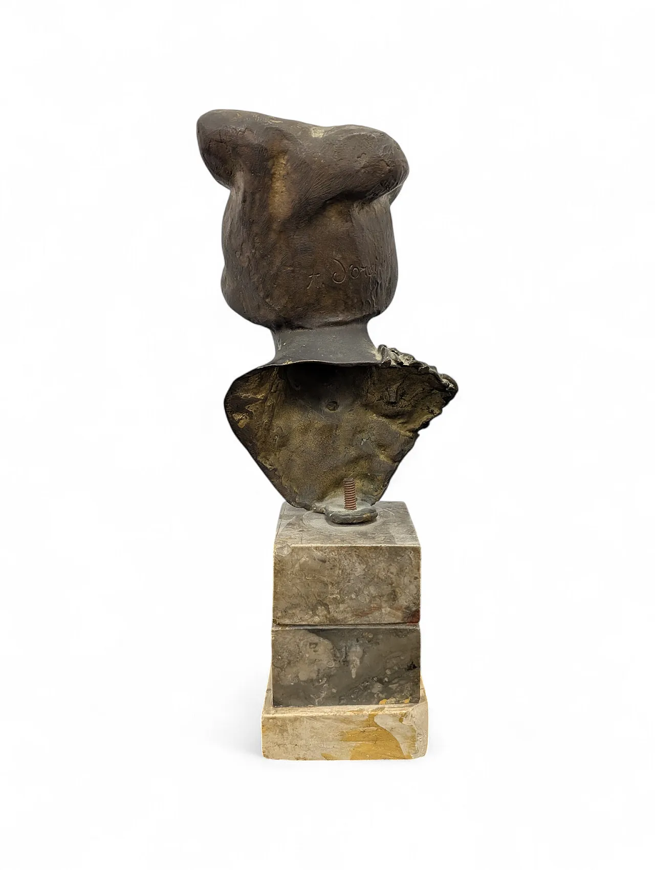 Bronze bust sculpture by A. D'orsi "Scugnizzo" as a child Naples, 19th 7