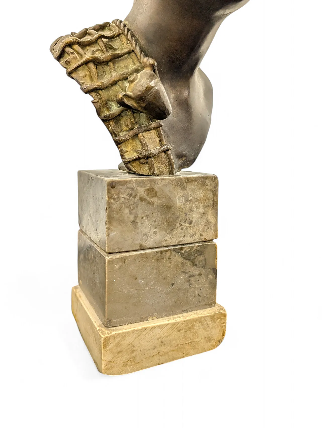 Bronze bust sculpture by A. D'orsi "Scugnizzo" as a child Naples, 19th 13