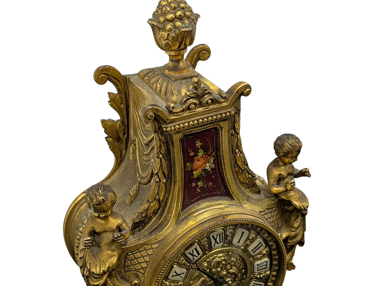 Louis XV style brass table clock 2