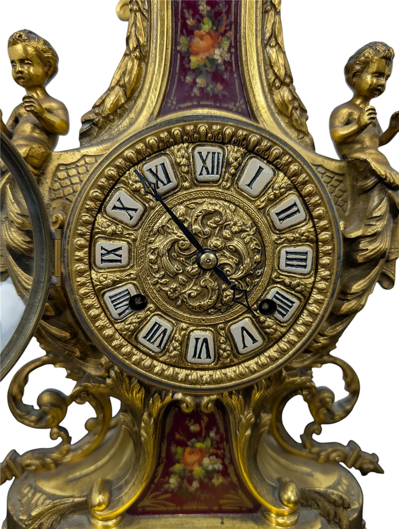 Louis XV style brass table clock 9