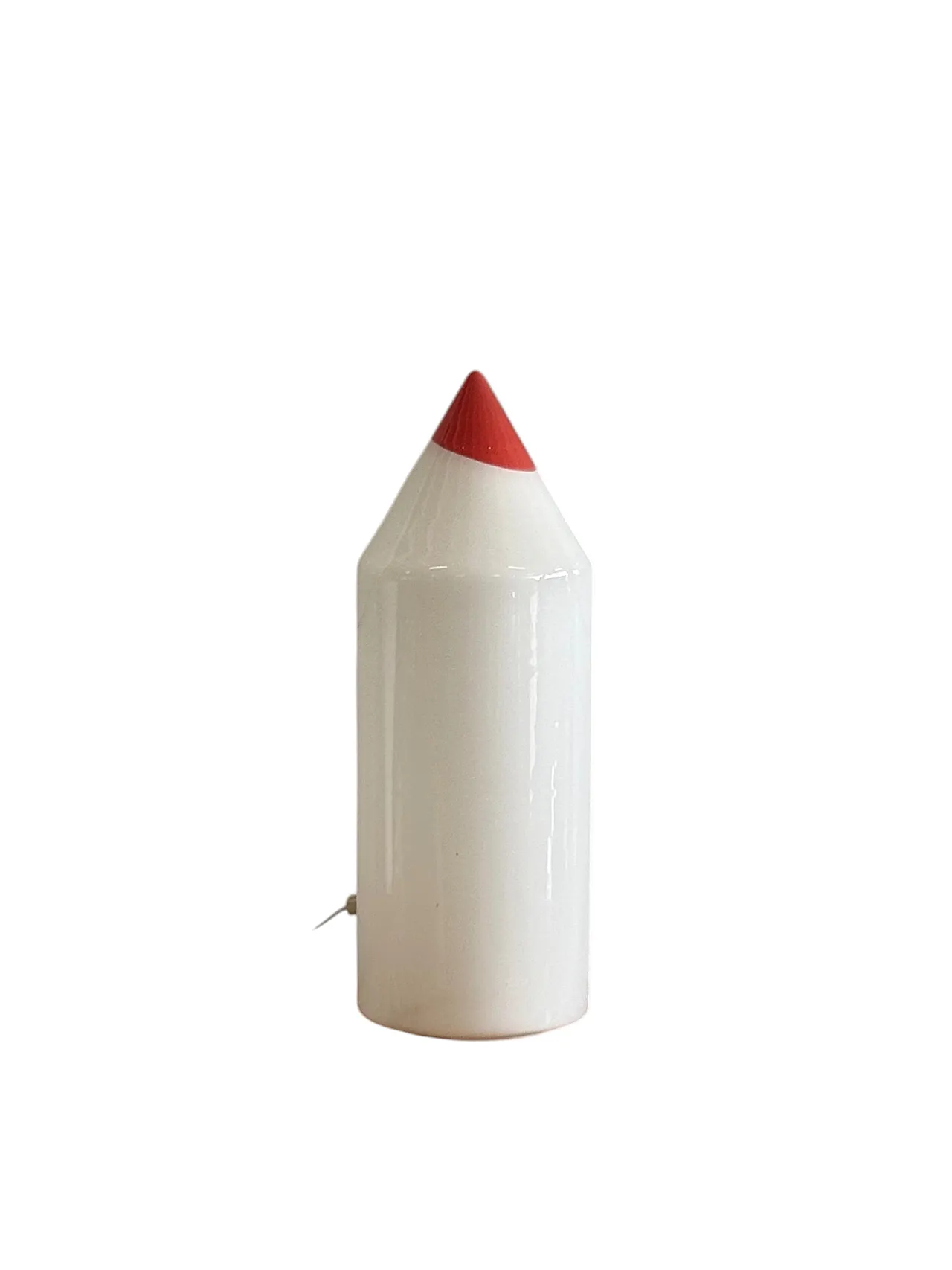 Postmodern glass Pencil table lamp, Formia Murano 1980 8