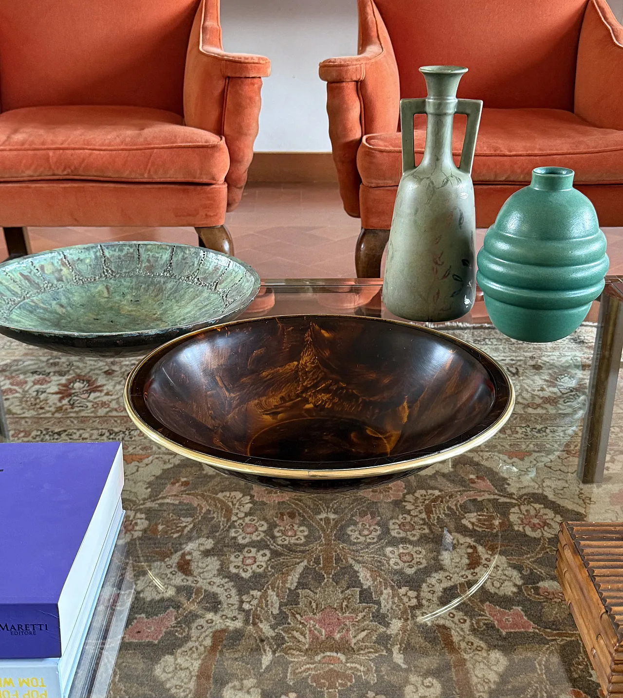 Brass and Lucite centrepiece, Italy 1970 2