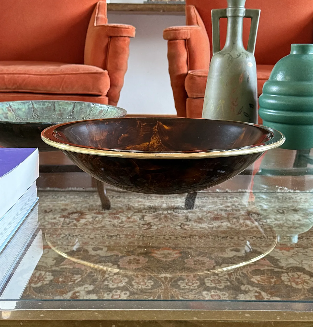 Brass and Lucite centrepiece, Italy 1970 8