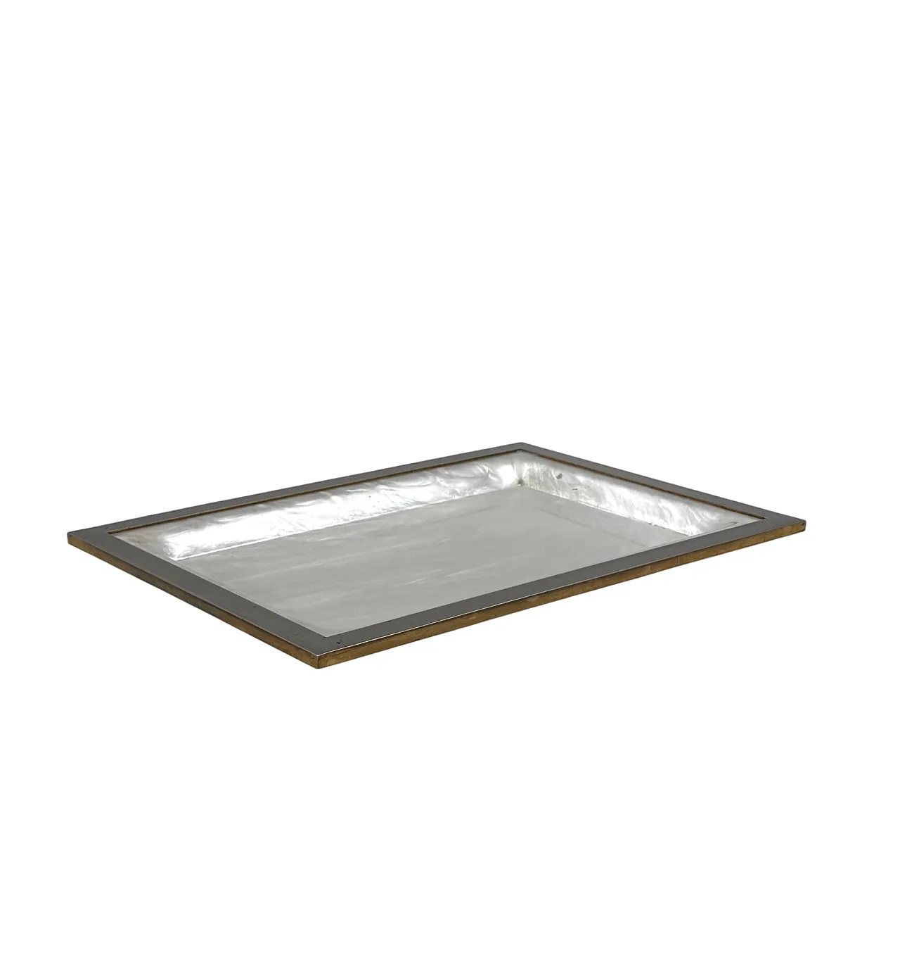 Brass and imitation mother-of-pearl tray, 1970 1