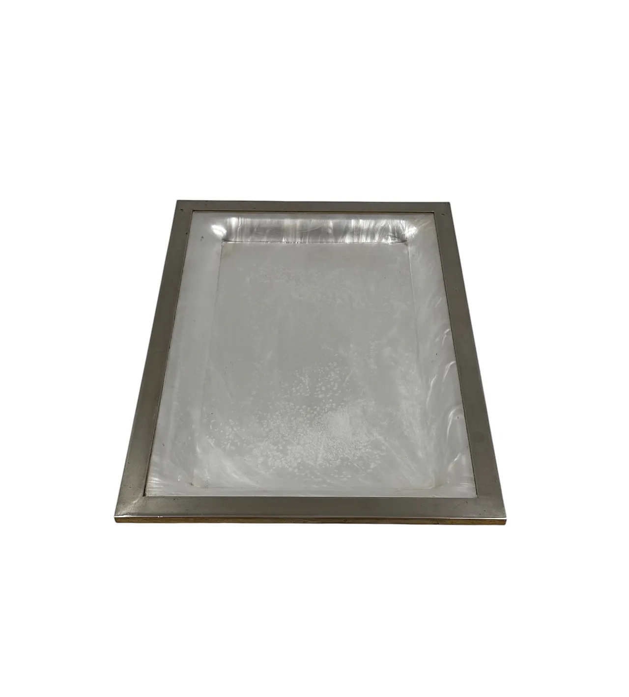 Brass and imitation mother-of-pearl tray, 1970 7