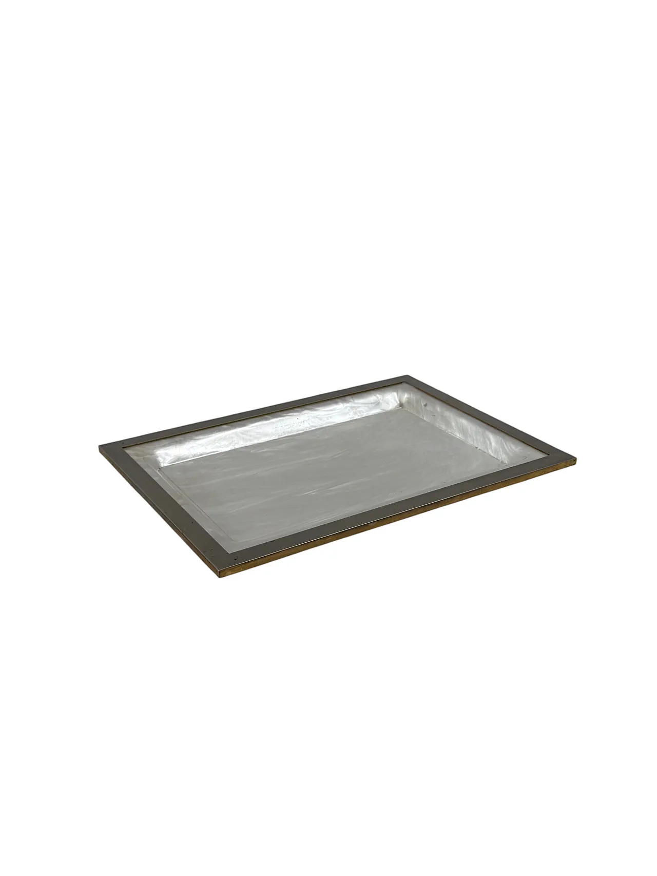Brass and imitation mother-of-pearl tray, 1970 9