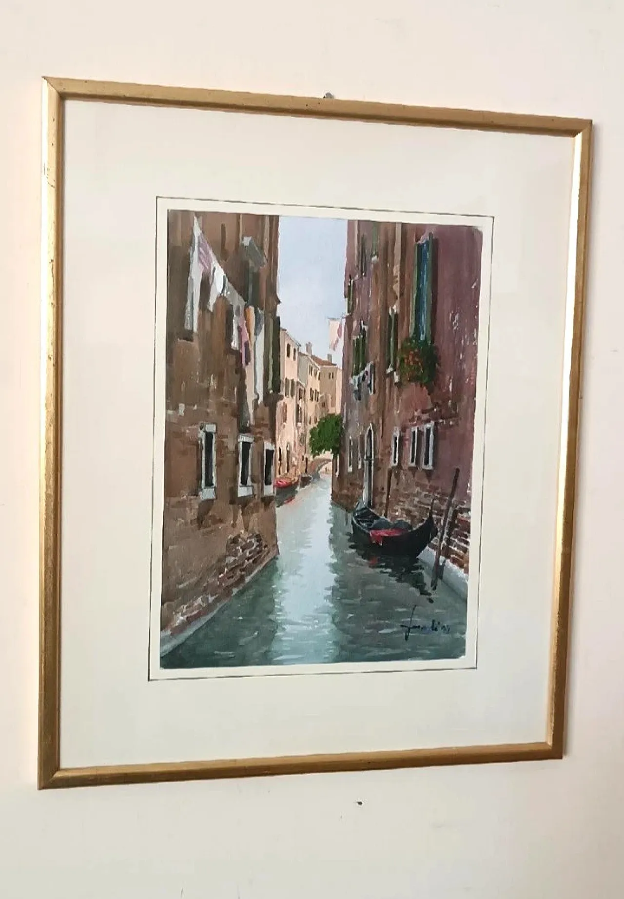 Un canale a Venezia o Chioggia, acquerello, '900 1