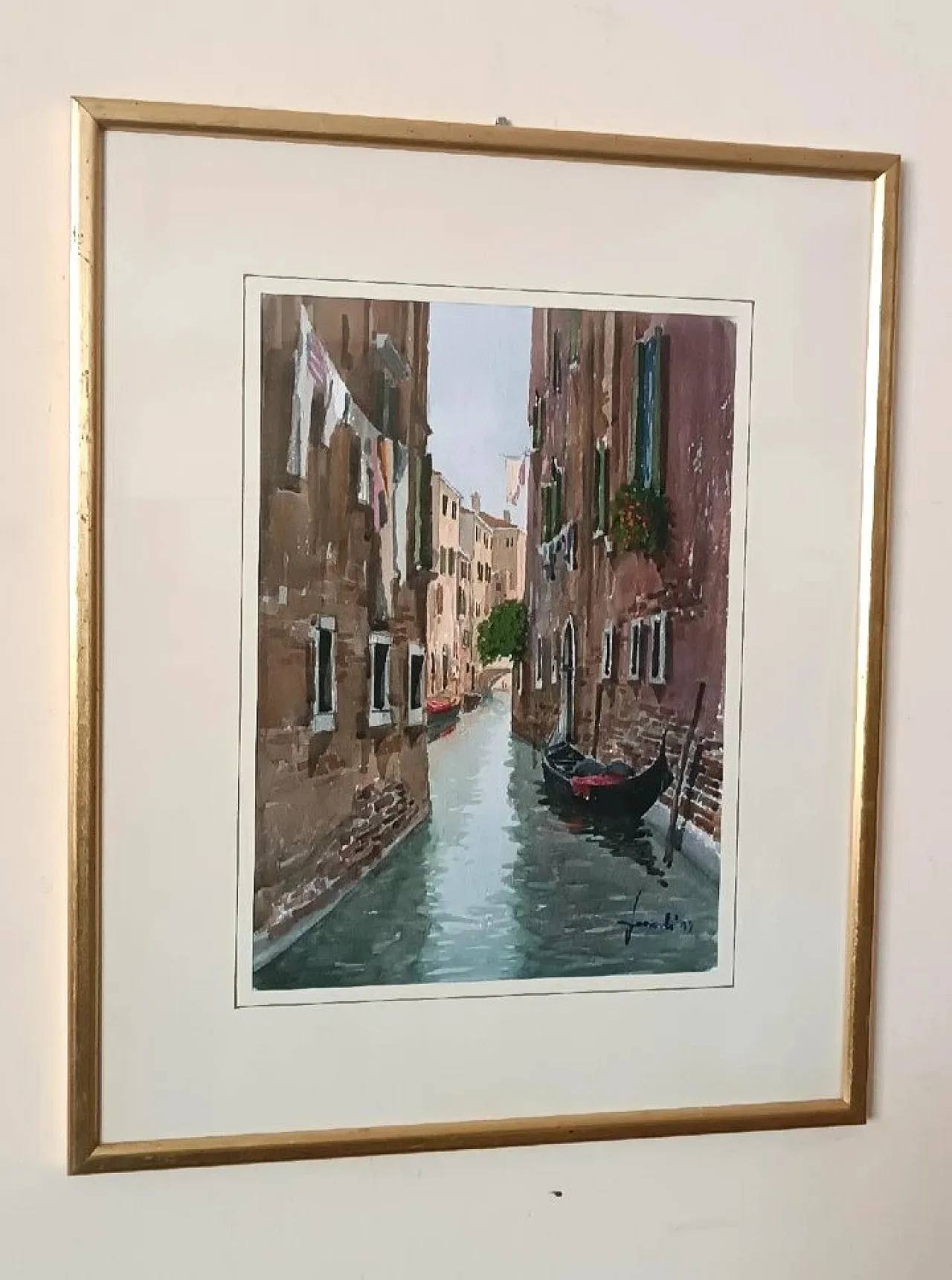 Un canale a Venezia o Chioggia, acquerello, '900 2