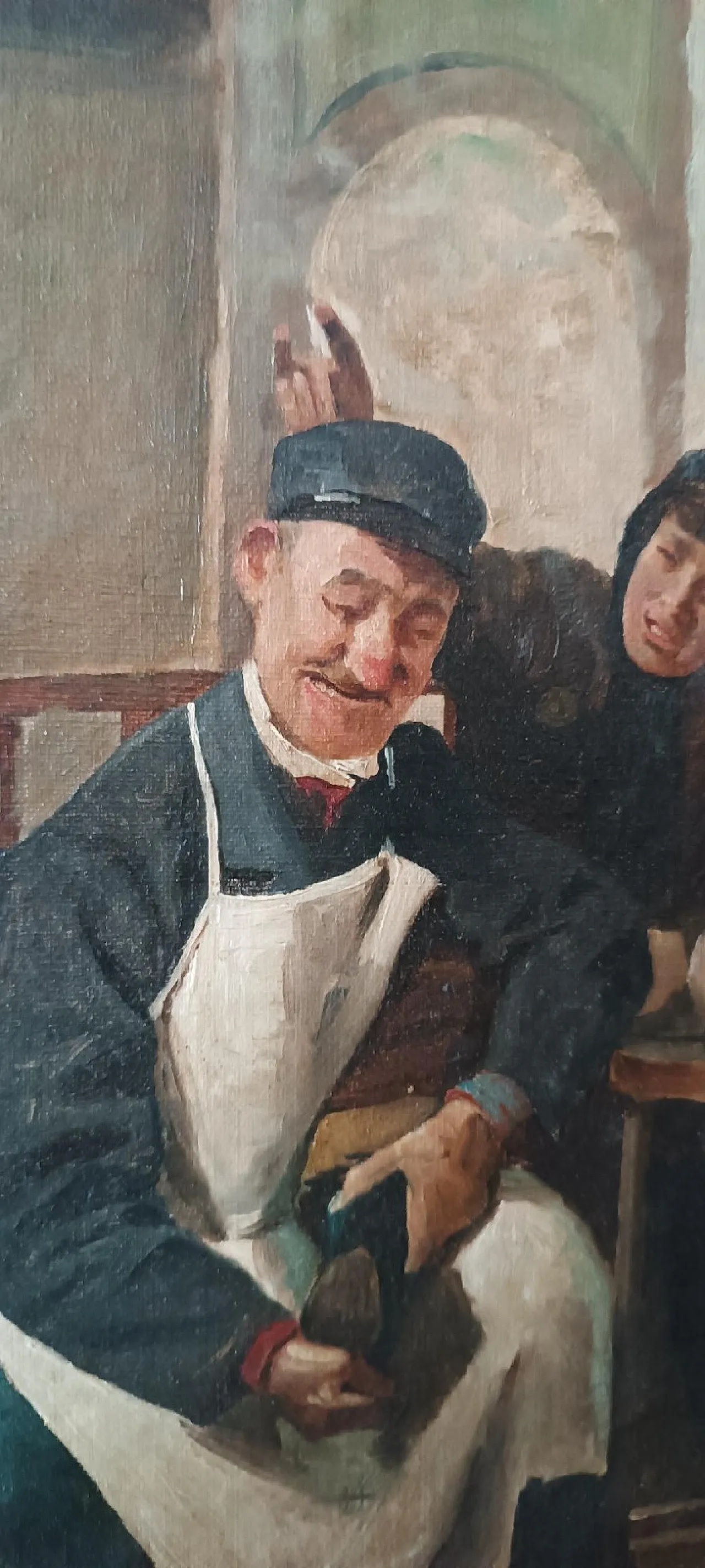 Il calzolaio, olio su tela, scuola italiana, '800 6