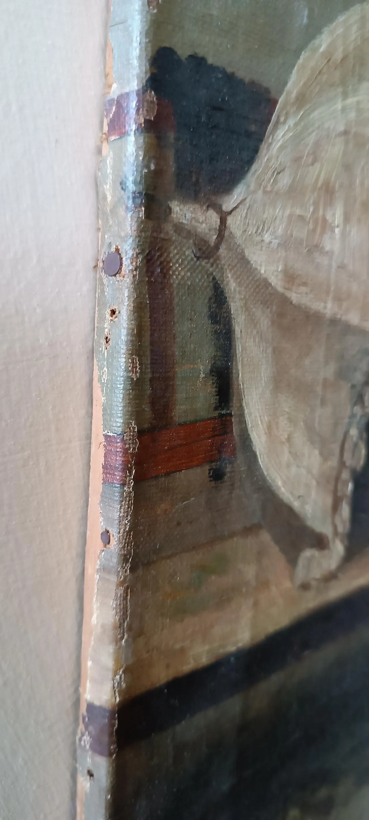 Il calzolaio, olio su tela, scuola italiana, '800 9