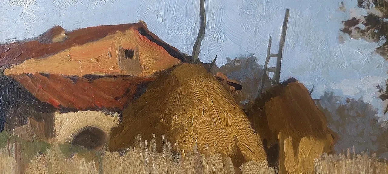 Paesaggio toscano con fienile di Francesco Maria Pieri, anni '60 4