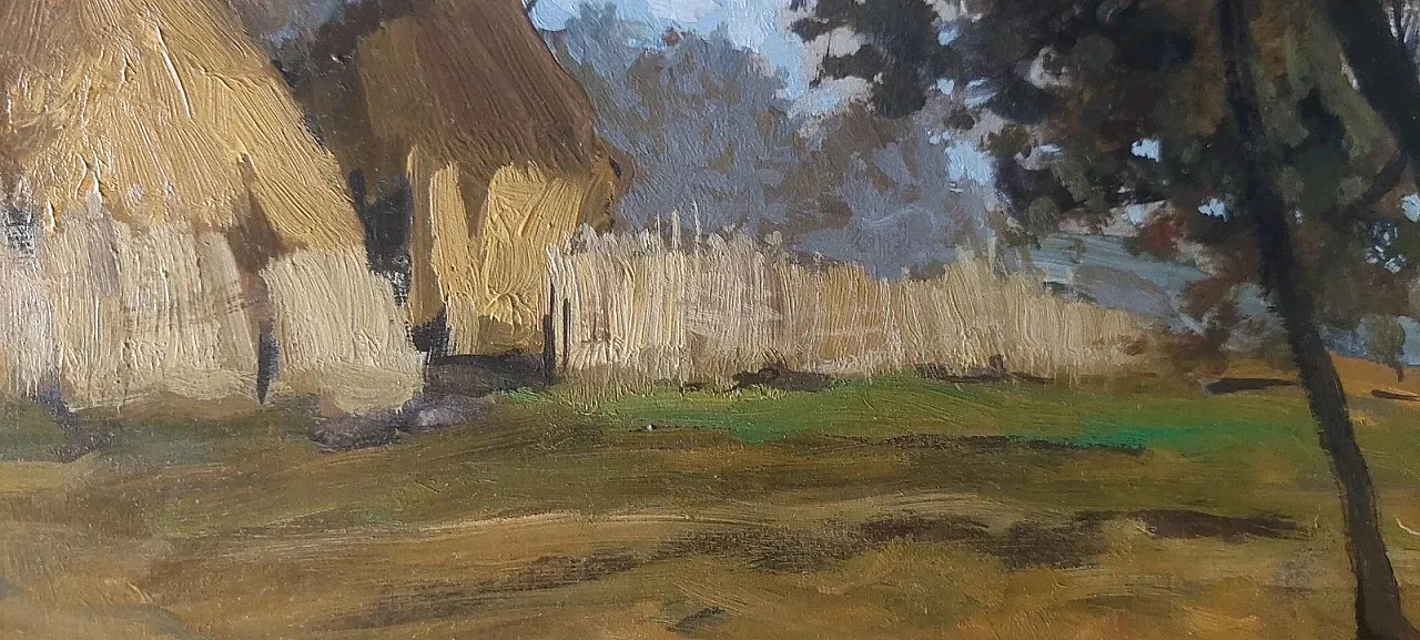 Paesaggio toscano con fienile di Francesco Maria Pieri, anni '60 6