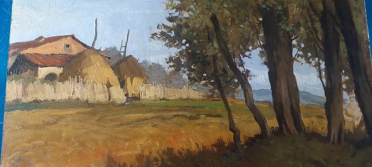 Paesaggio toscano con fienile di Francesco Maria Pieri, anni '60 8