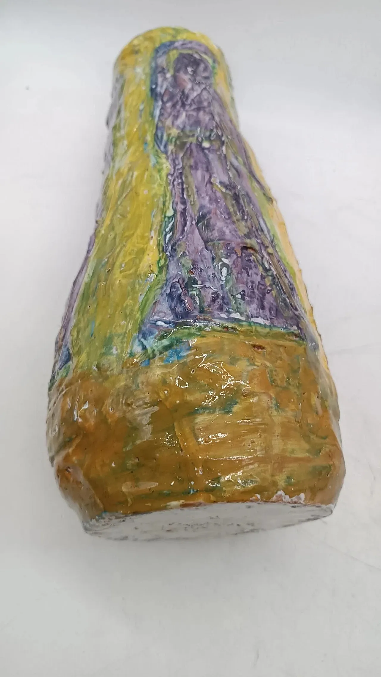 Vaso in maiolica d'arte figurativa di Agostino Pastene, anni '50 6