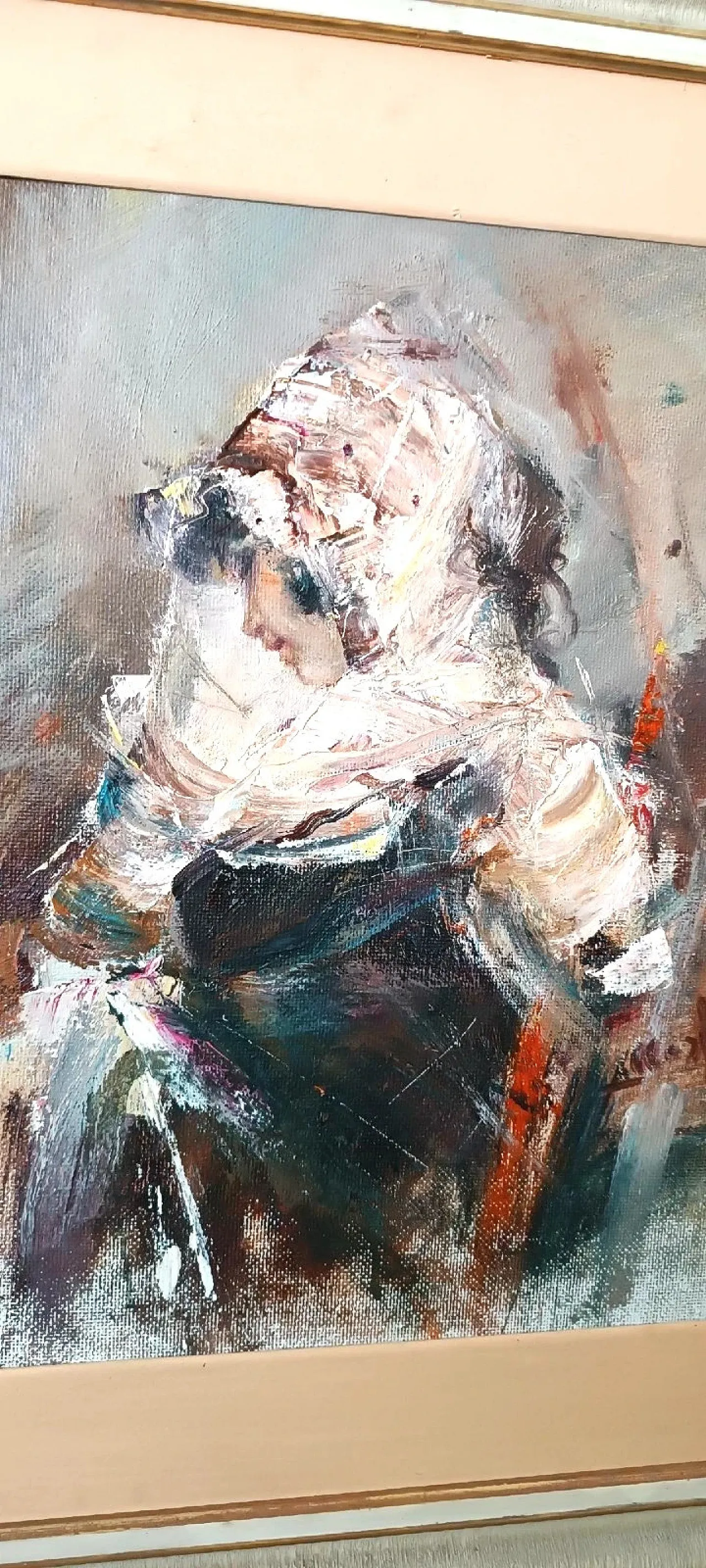 Figura femminile di Alberto Alberti, olio su tela, anni '50 5