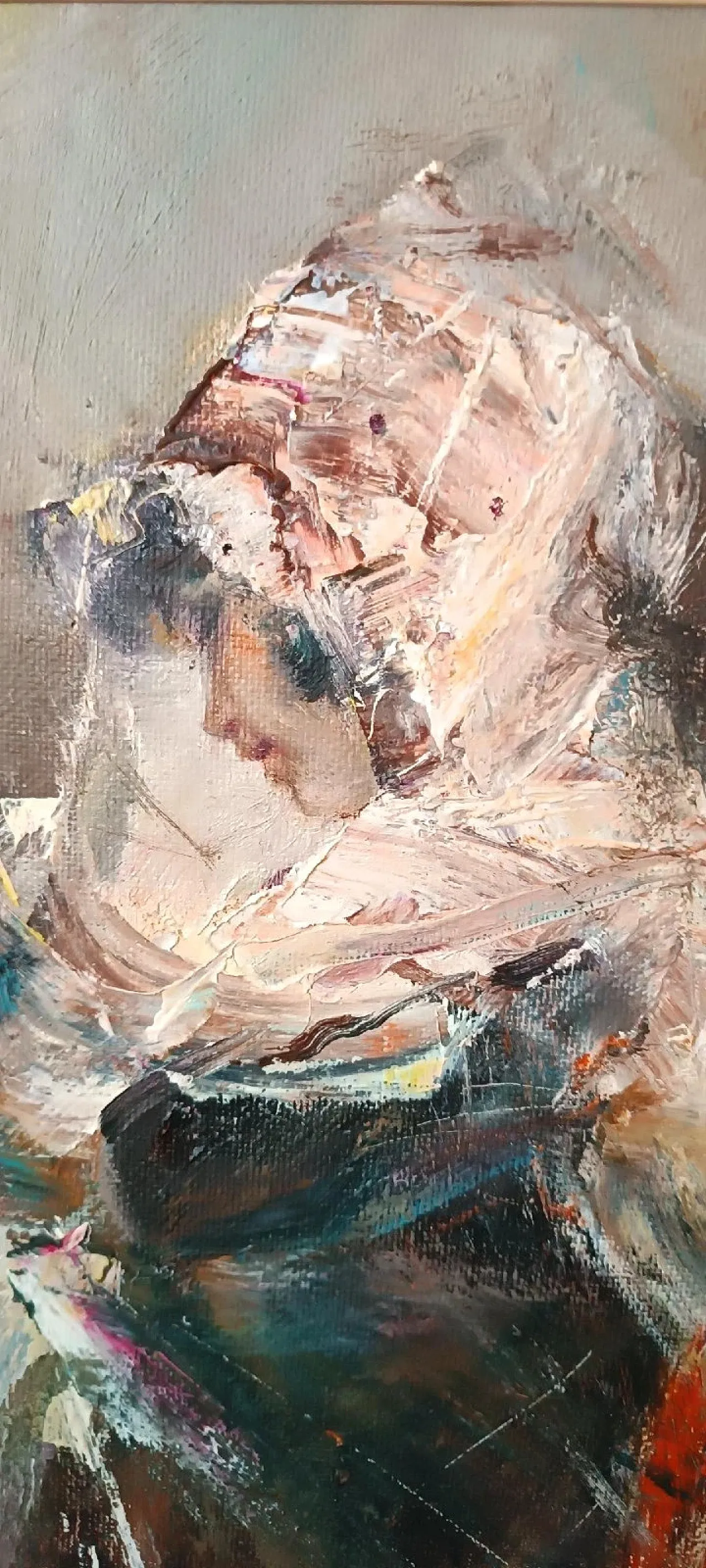 Figura femminile di Alberto Alberti, olio su tela, anni '50 6