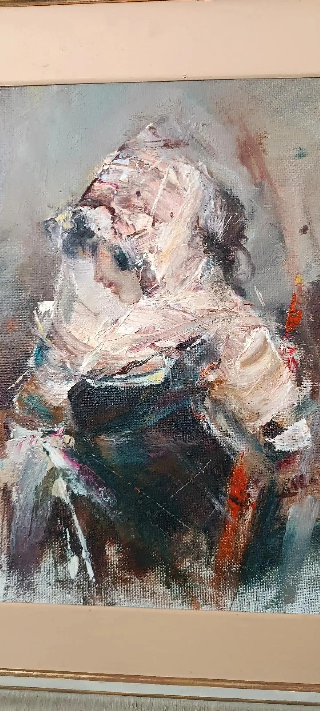 Figura femminile di Alberto Alberti, olio su tela, anni '50 7