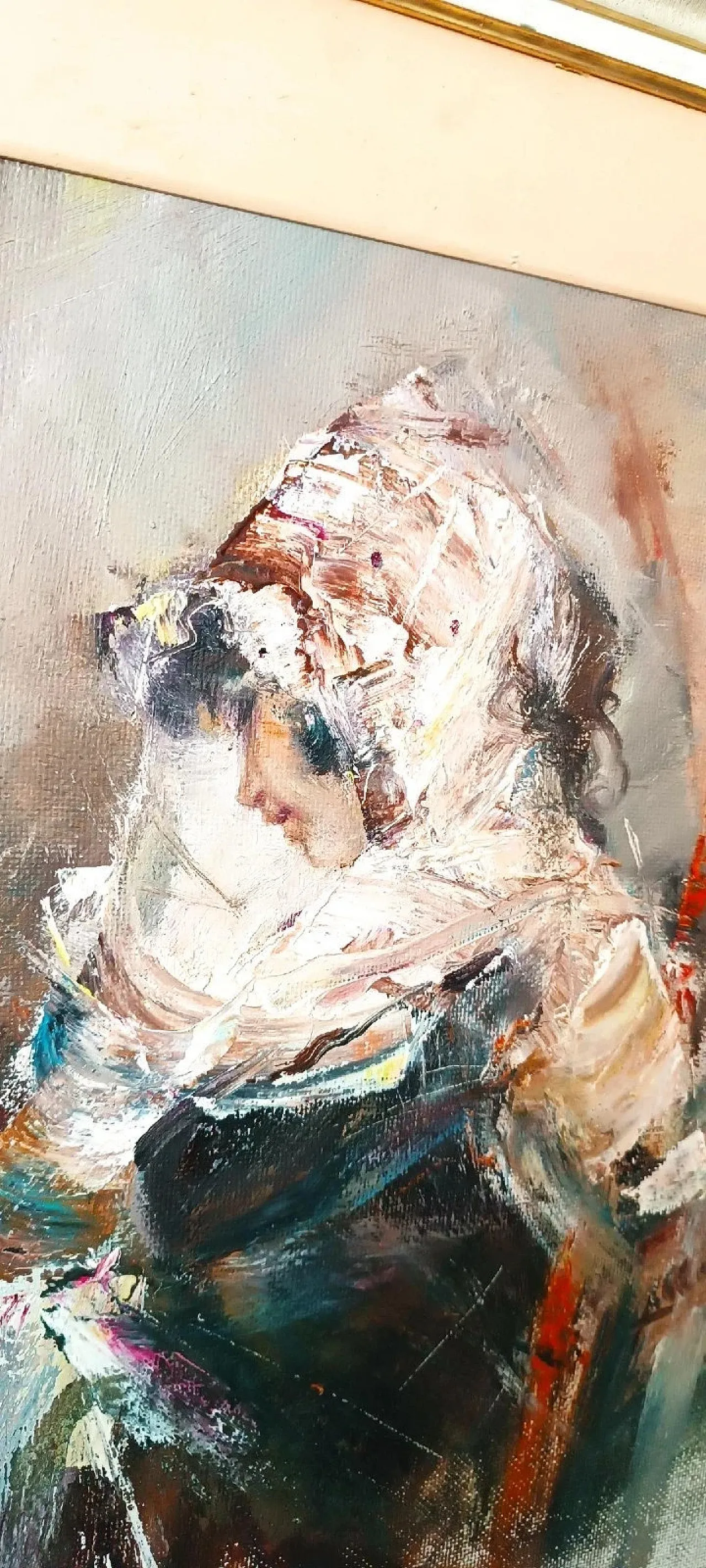 Figura femminile di Alberto Alberti, olio su tela, anni '50 8