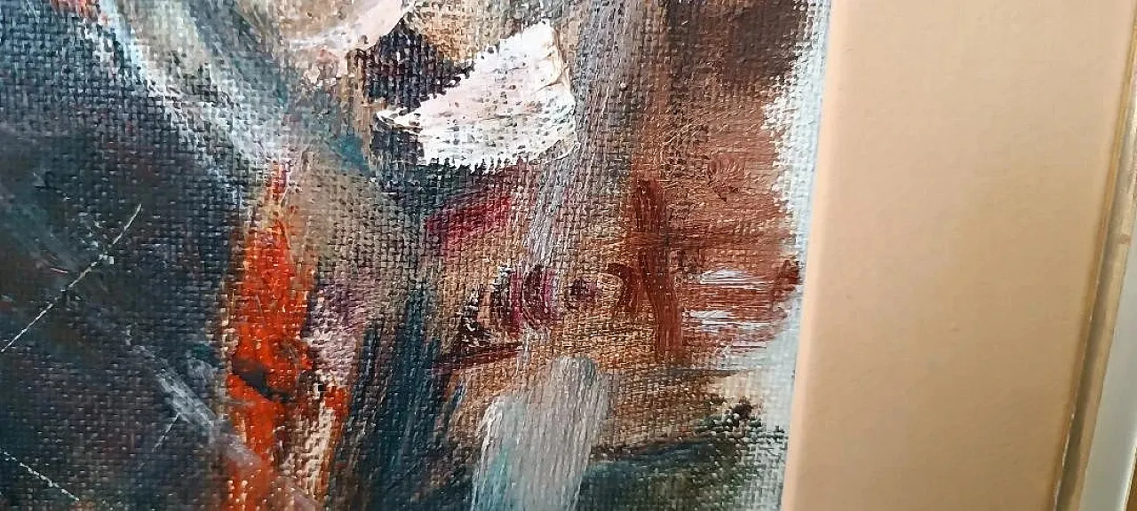 Figura femminile di Alberto Alberti, olio su tela, anni '50 9