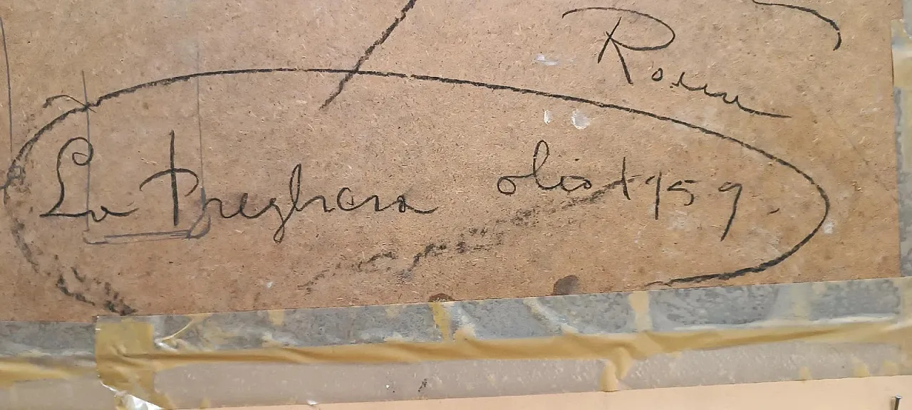 Figura femminile di Alberto Alberti, olio su tela, anni '50 11