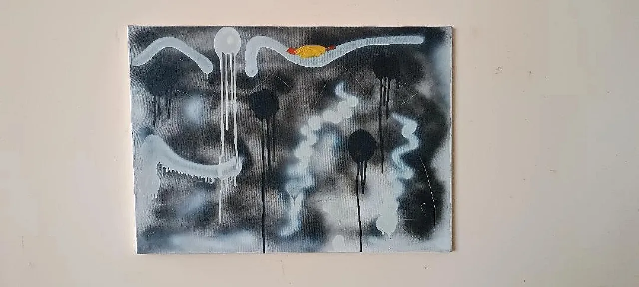 Dipinto astratto ad olio su tela di Simone Ciani, '900 2