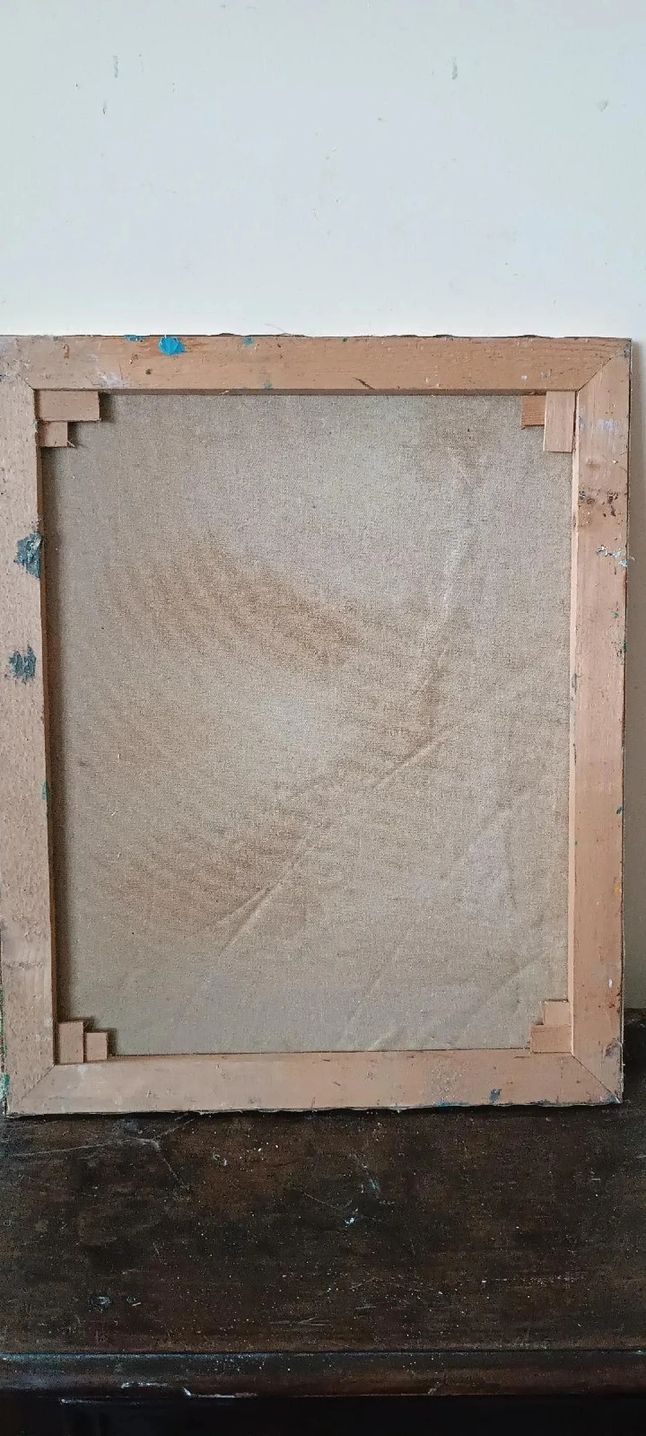 Dipinto astratto ad olio su tela di Simone Ciani, fine '900 8