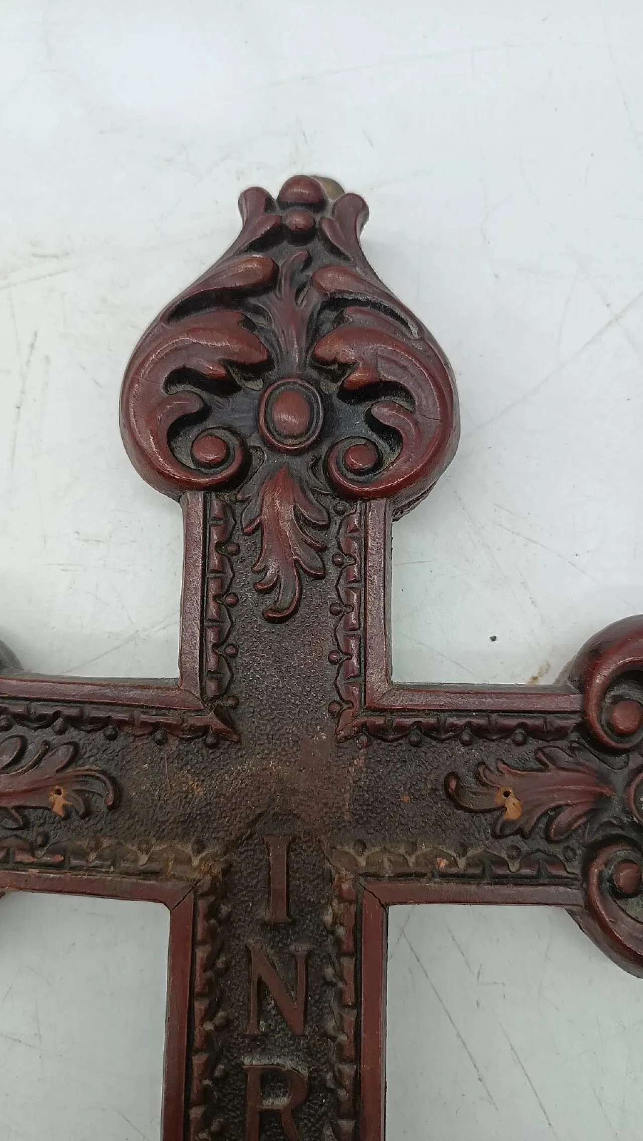 Carved wooden cross, 19th century 7