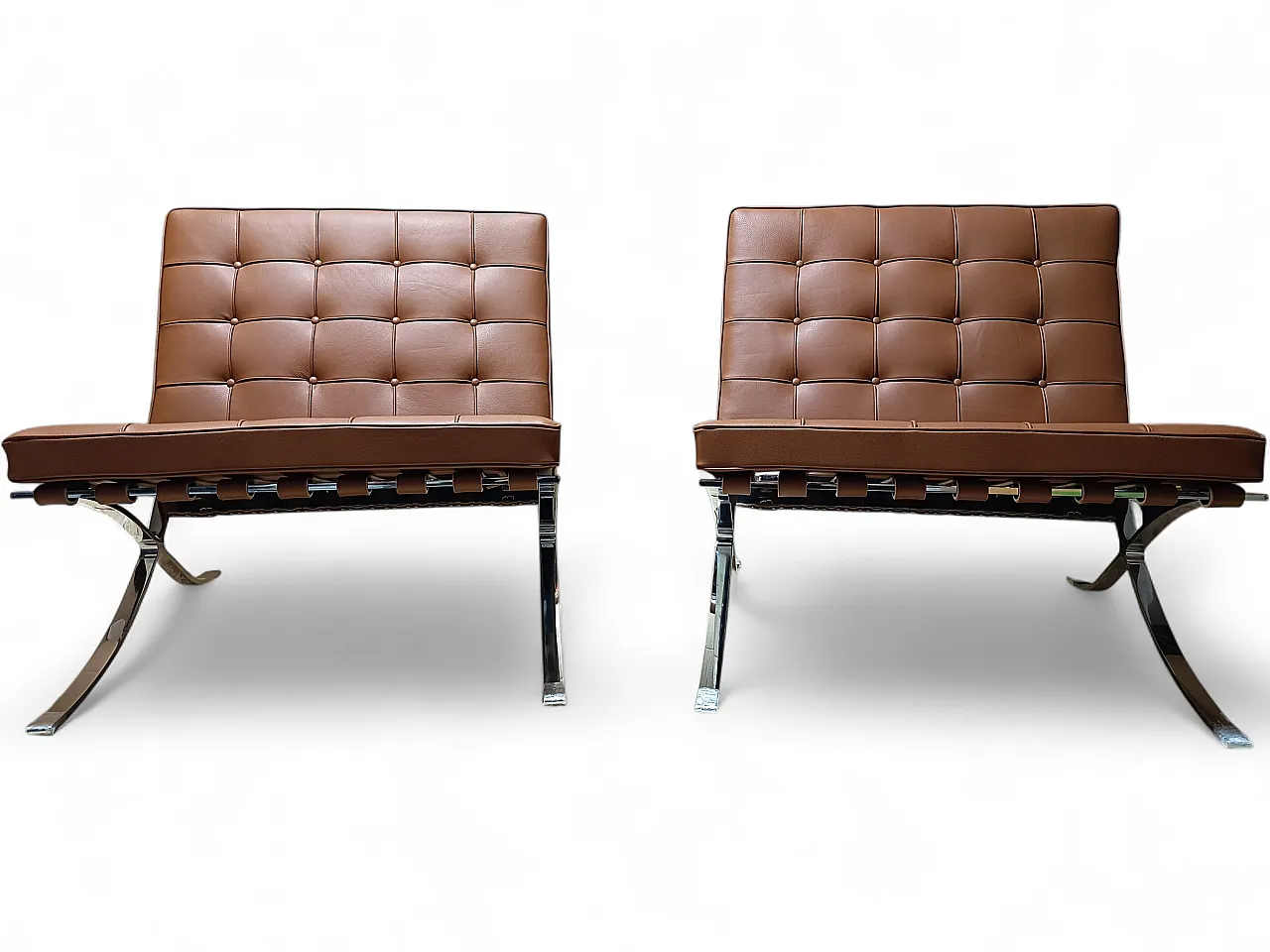 Poltrona Barcellona Relax di Knoll in pelle Volo Cognac, anni 2000 128