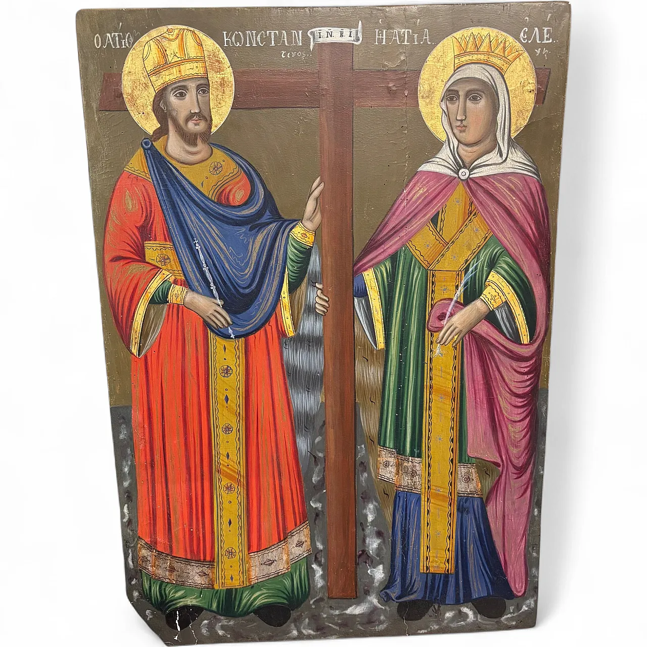Icon, painted on panel, large Orthodox, 19th century 17