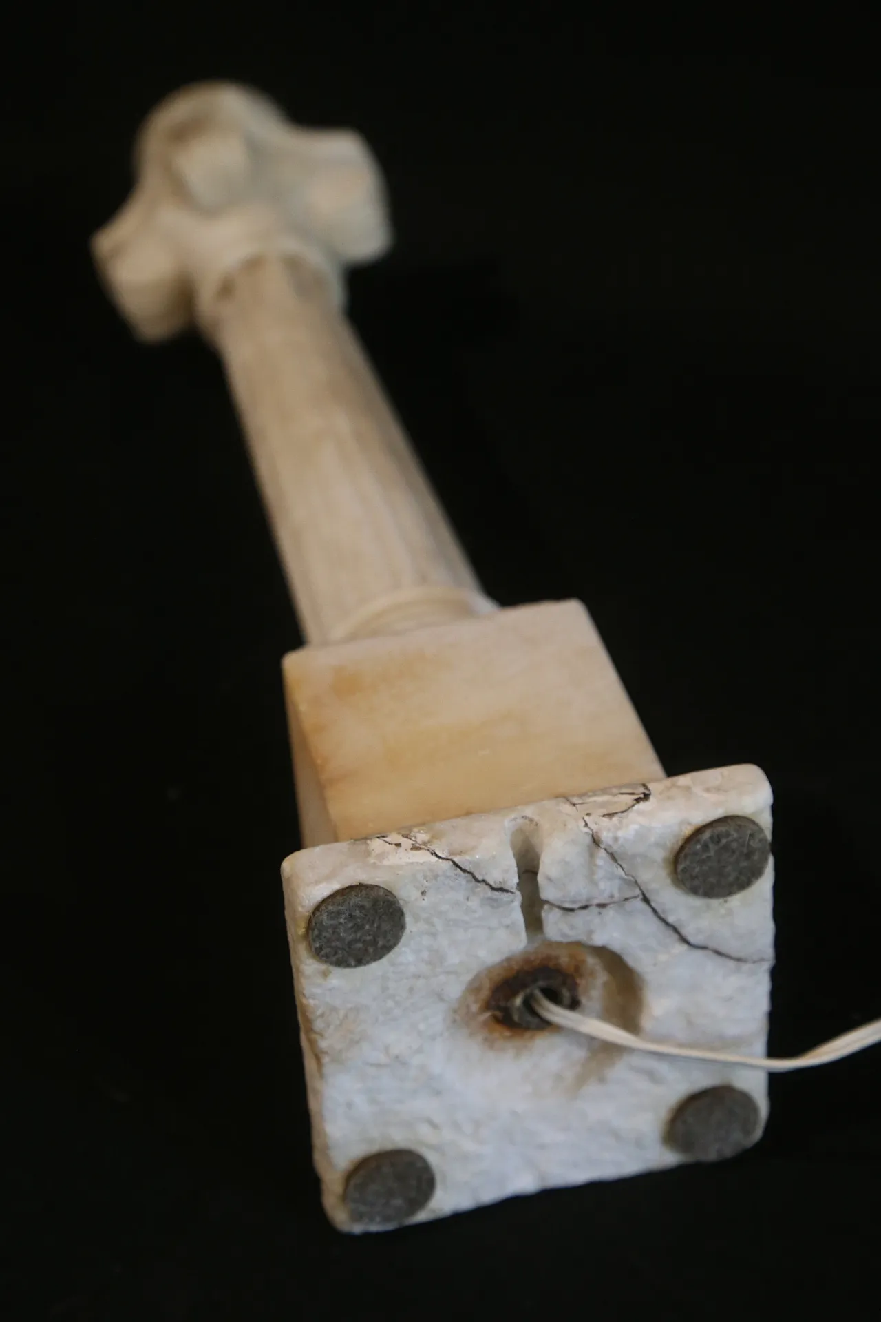 Colonna alabastro marmo grand tour elettrificata, '700 21