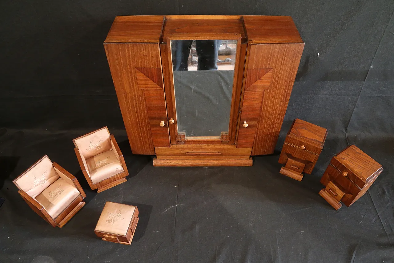 Modello miniatura camera da letto Decò campionatura per mobilieri 3