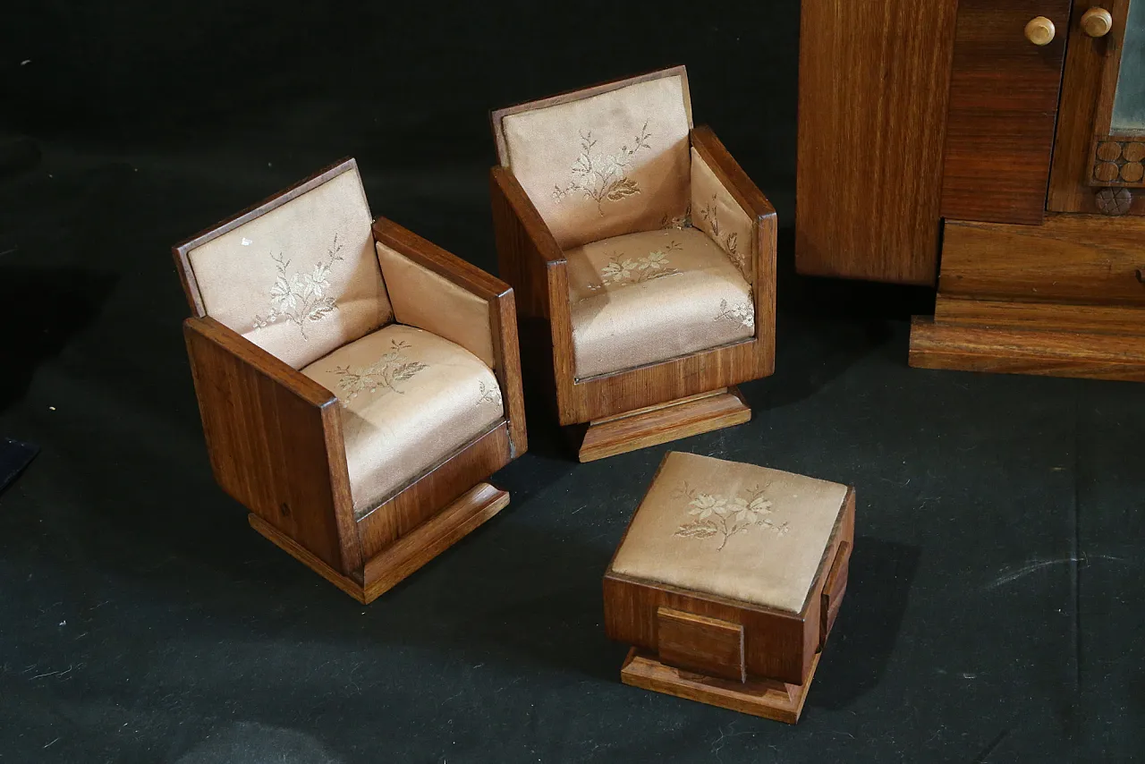 Modello miniatura camera da letto Decò campionatura per mobilieri 4