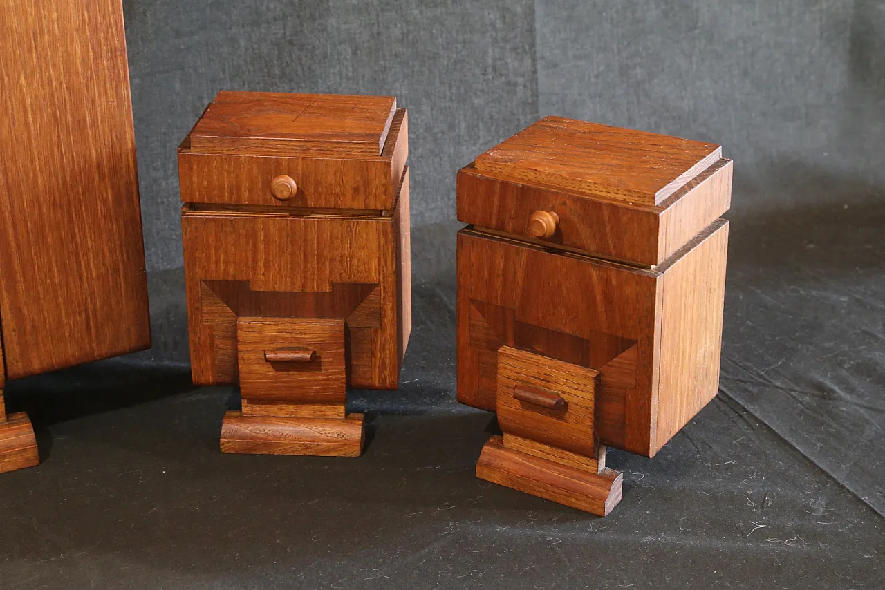 Modello miniatura camera da letto Decò campionatura per mobilieri 5