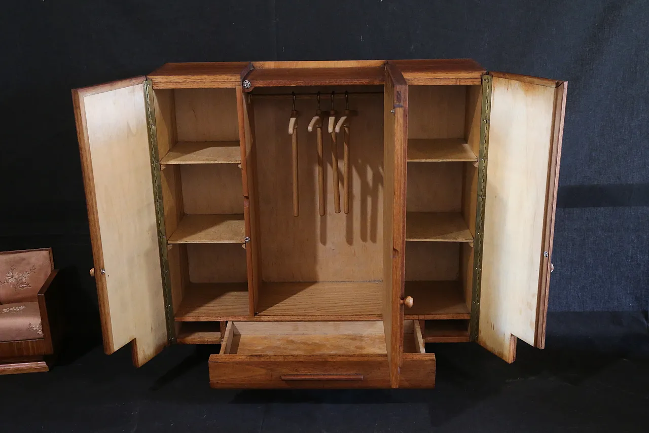 Modello miniatura camera da letto Decò campionatura per mobilieri 7