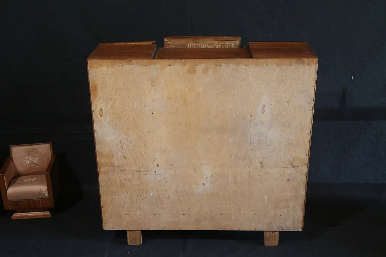 Modello miniatura camera da letto Decò campionatura per mobilieri 10