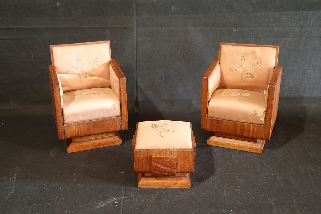 Modello miniatura camera da letto Decò campionatura per mobilieri 12