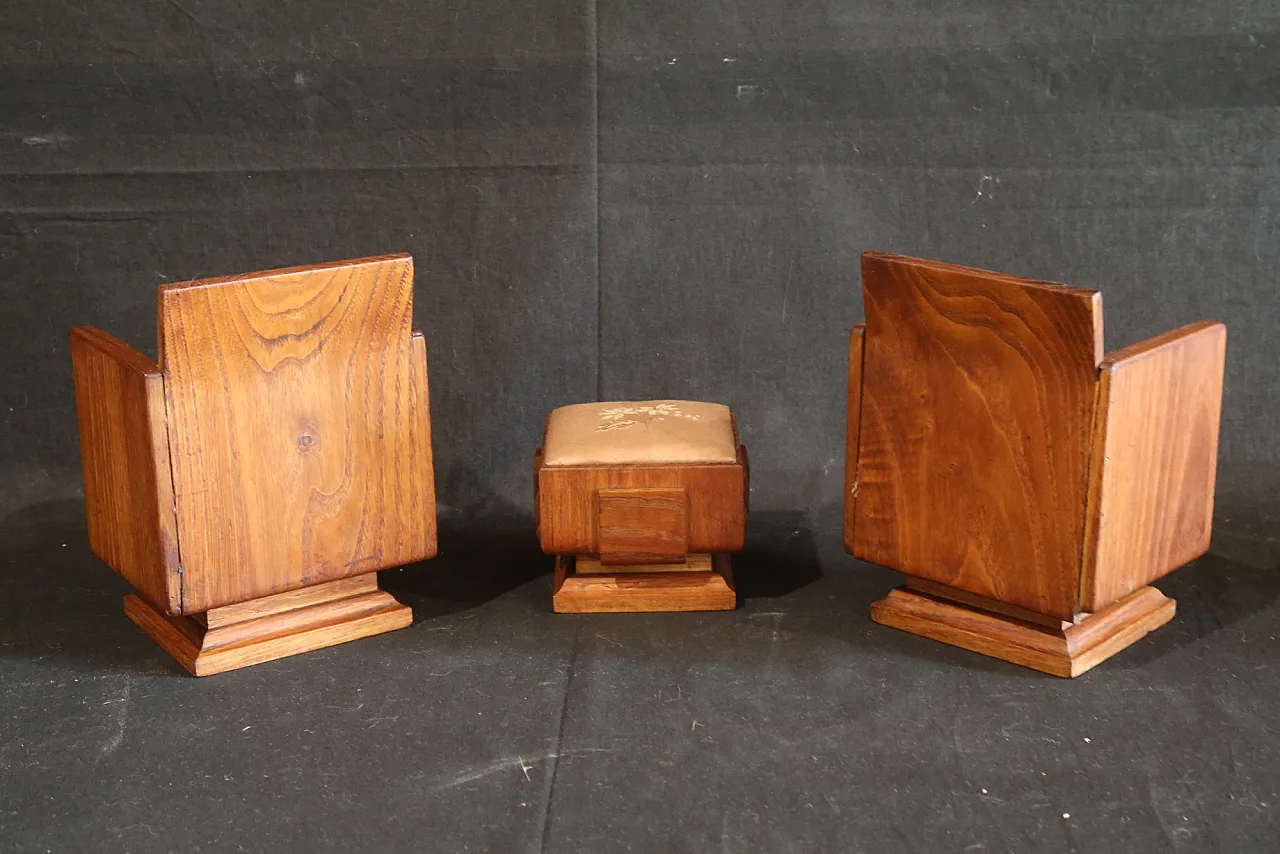 Modello miniatura camera da letto Decò campionatura per mobilieri 14