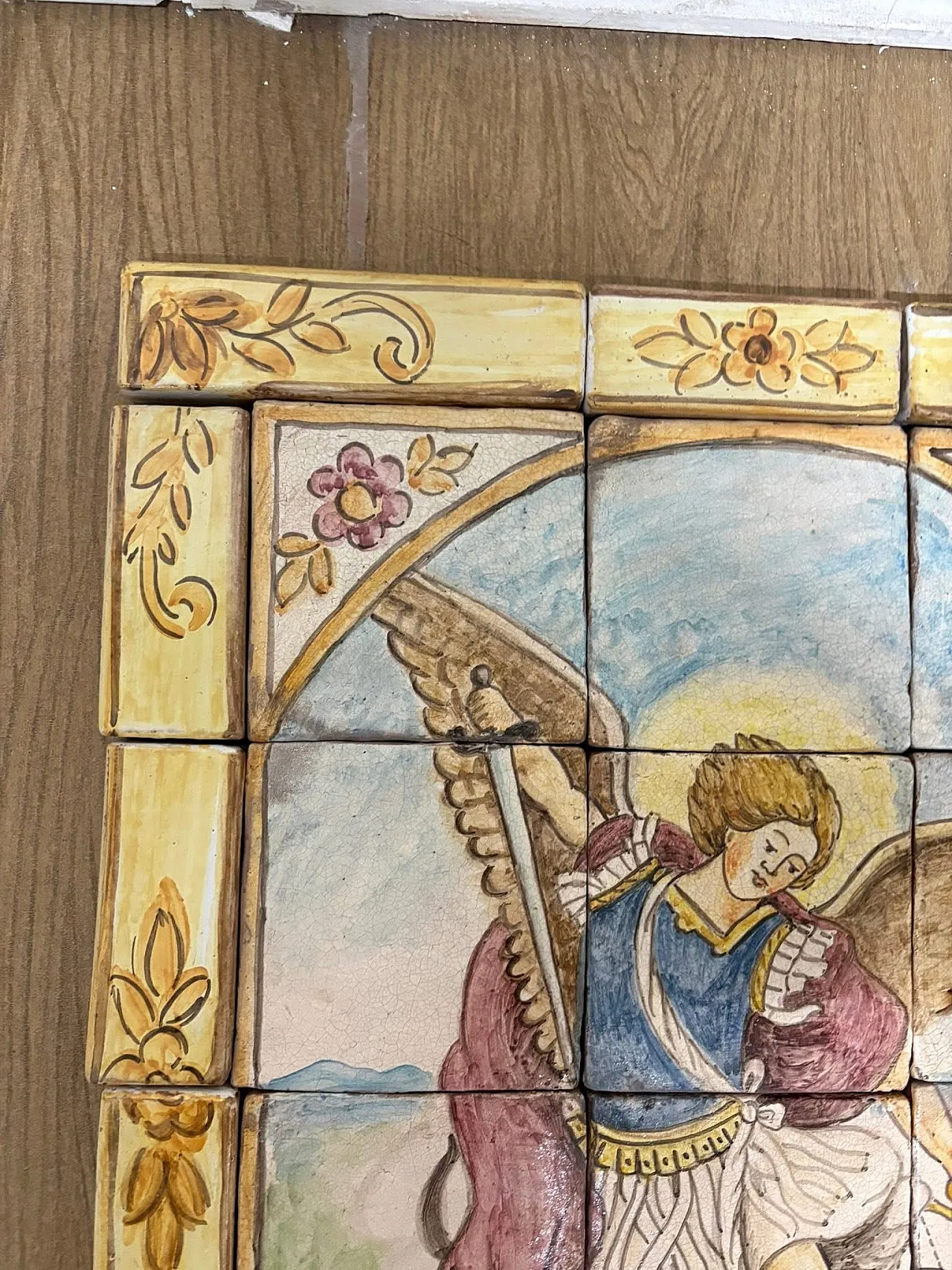 Tile painting of Saint Michael the Archangel, 50s 4
