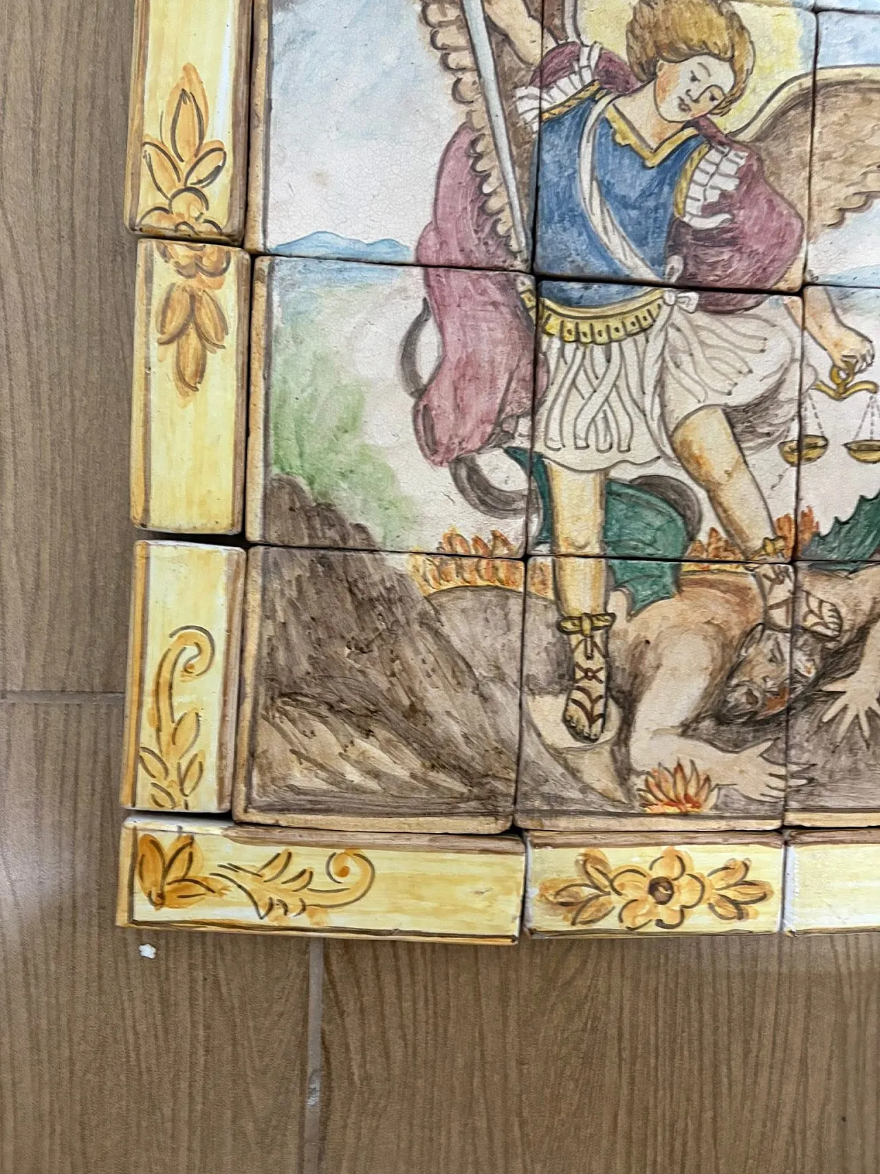 Tile painting of Saint Michael the Archangel, 50s 5