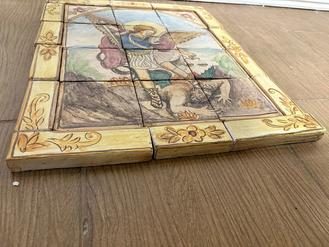Tile painting of Saint Michael the Archangel, 50s 9